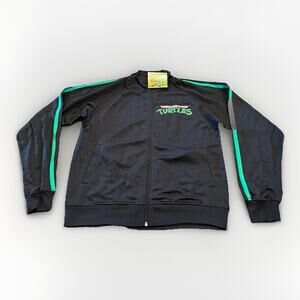 Vintage 2006 Teenage Mutant Ninja Turtles Retro Black Green Track Jacket M NWT
